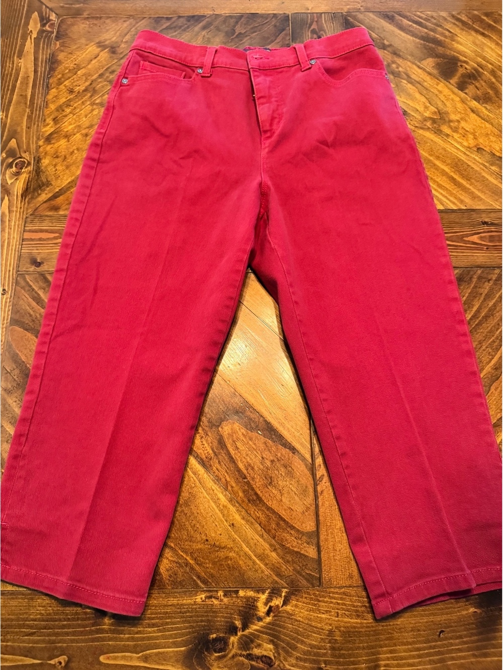 Gloria Vanderbilt Amanda Red Capri Pants Size 8